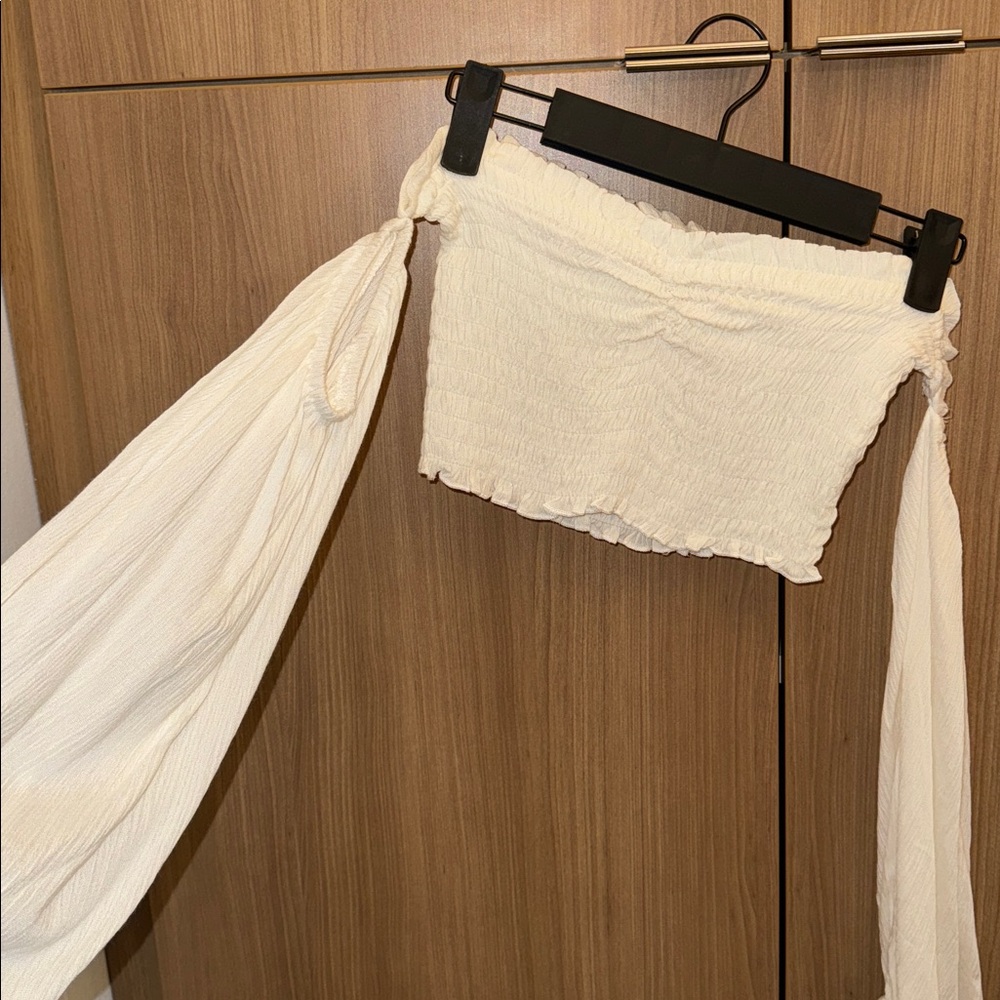 White Off-Shoulder Crop / tube top